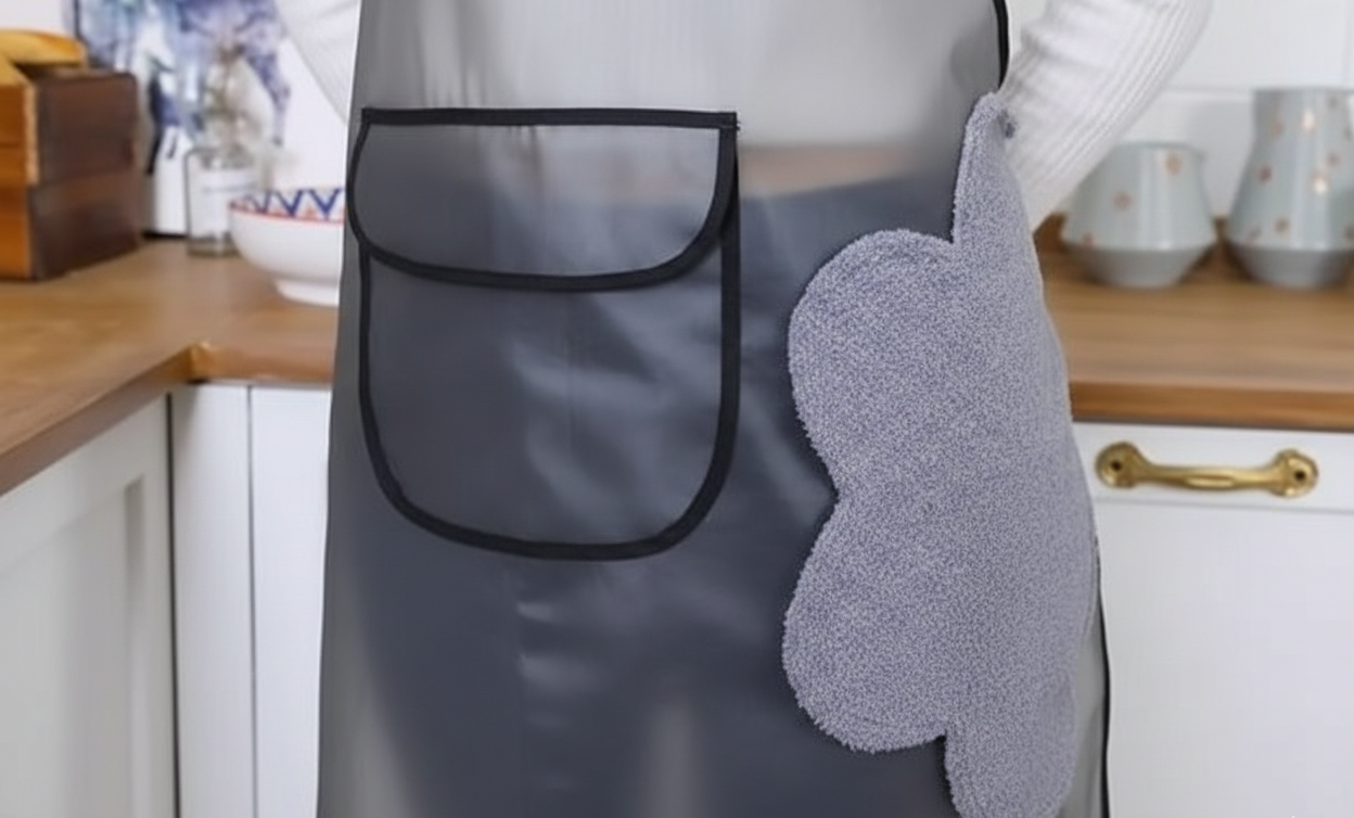 ClearGuard™ Pro – Adjustable Oil-Proof & Waterproof Transparent Cooking Apron