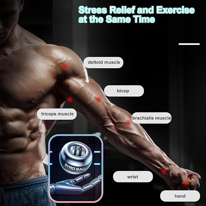 🌀 THE KINETIC POWERHOUSE: Advanced Auto-Start Gyro Wrist Strengthener