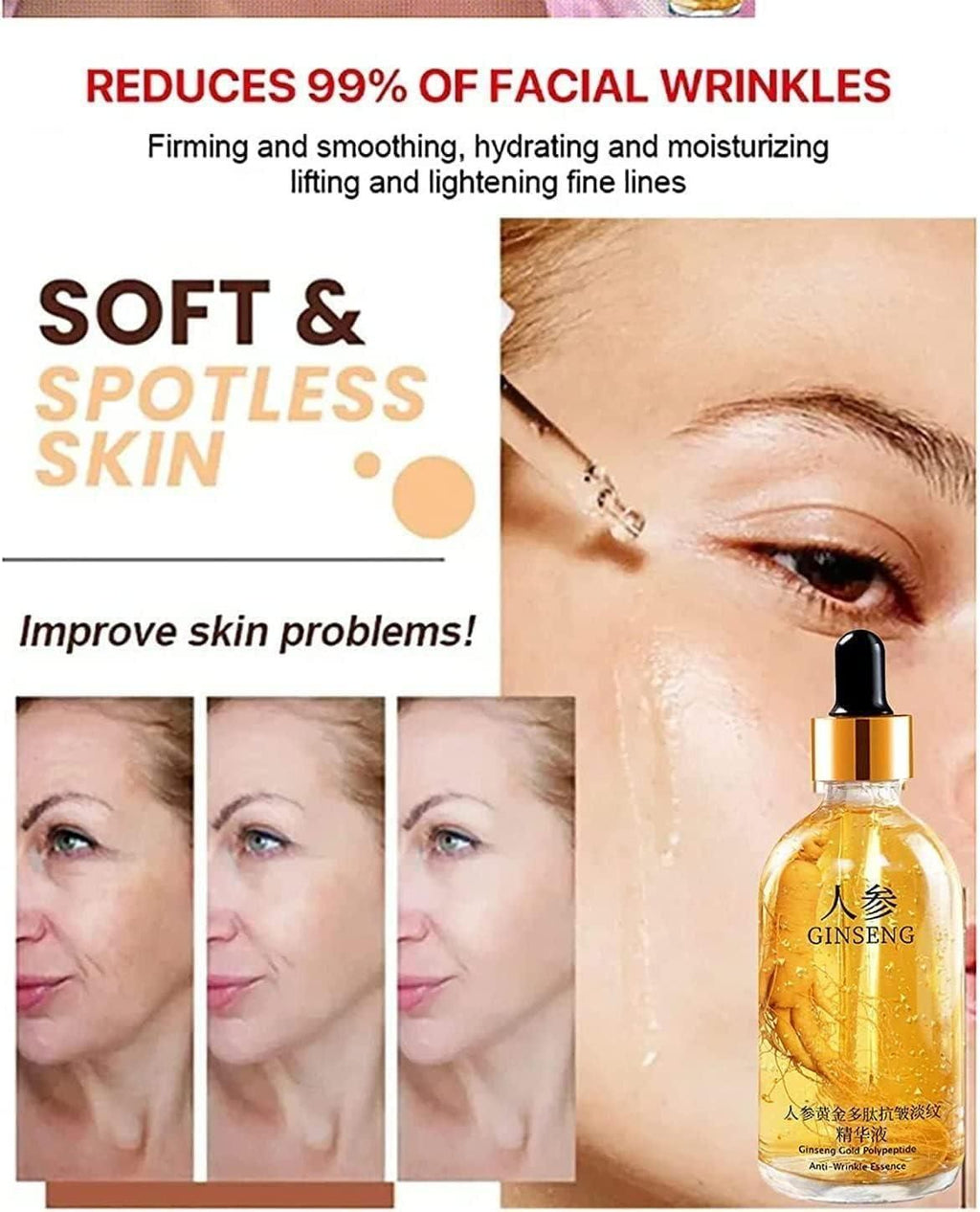 🌟 24K Ginseng Gold Polypeptide Anti-Ageing Serum