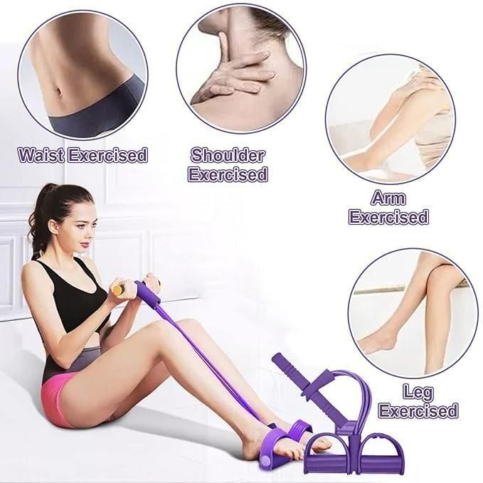 💪 THE ULTIMATE SCULPTOR: 4-Tube Yoga Pedal Puller Resistance Band