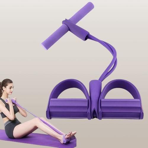 💪 THE ULTIMATE SCULPTOR: 4-Tube Yoga Pedal Puller Resistance Band