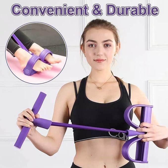 💪 THE ULTIMATE SCULPTOR: 4-Tube Yoga Pedal Puller Resistance Band