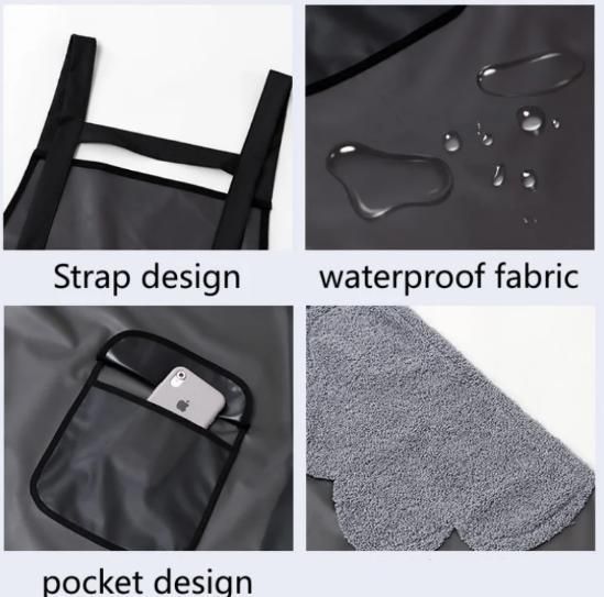 ClearGuard™ Pro – Adjustable Oil-Proof & Waterproof Transparent Cooking Apron