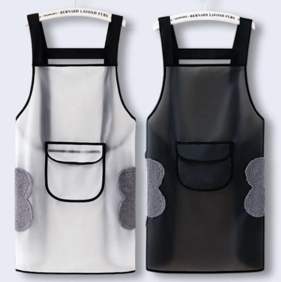 ClearGuard™ Pro – Adjustable Oil-Proof & Waterproof Transparent Cooking Apron