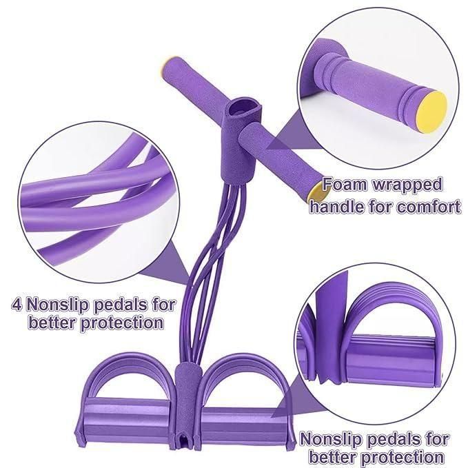 💪 THE ULTIMATE SCULPTOR: 4-Tube Yoga Pedal Puller Resistance Band