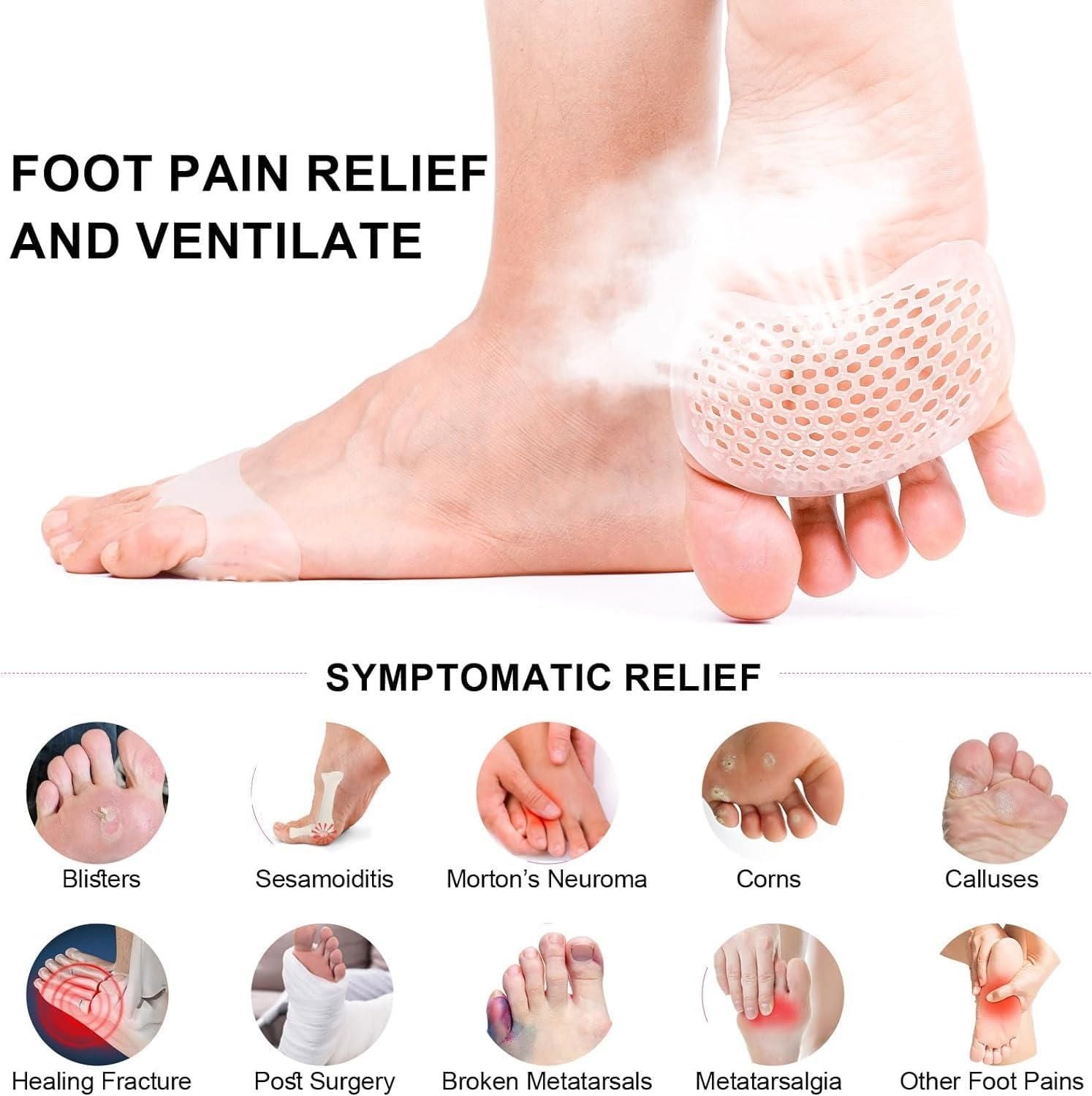 CloudWalk™ Silicone Honeycomb Gel Insoles – Breathable Foot Massage & Pain Relief (1 Pair)