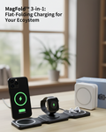 MagFold™ 3-in-1 Magnetic Wireless Charging Station – Foldable MagSafe Ready for iPhone, Apple Watch & AirPods