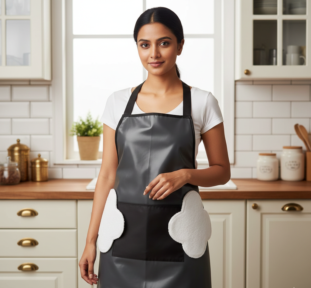 ClearGuard™ Pro – Adjustable Oil-Proof & Waterproof Transparent Cooking Apron