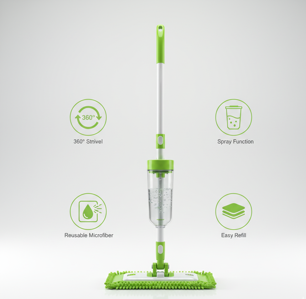 360° Professional Microfiber Floor Spray Mop
